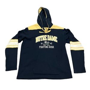 Champion Notre Dame Fighting Irish Hockey Style Hoodie Mens Size XL Navy Gold
